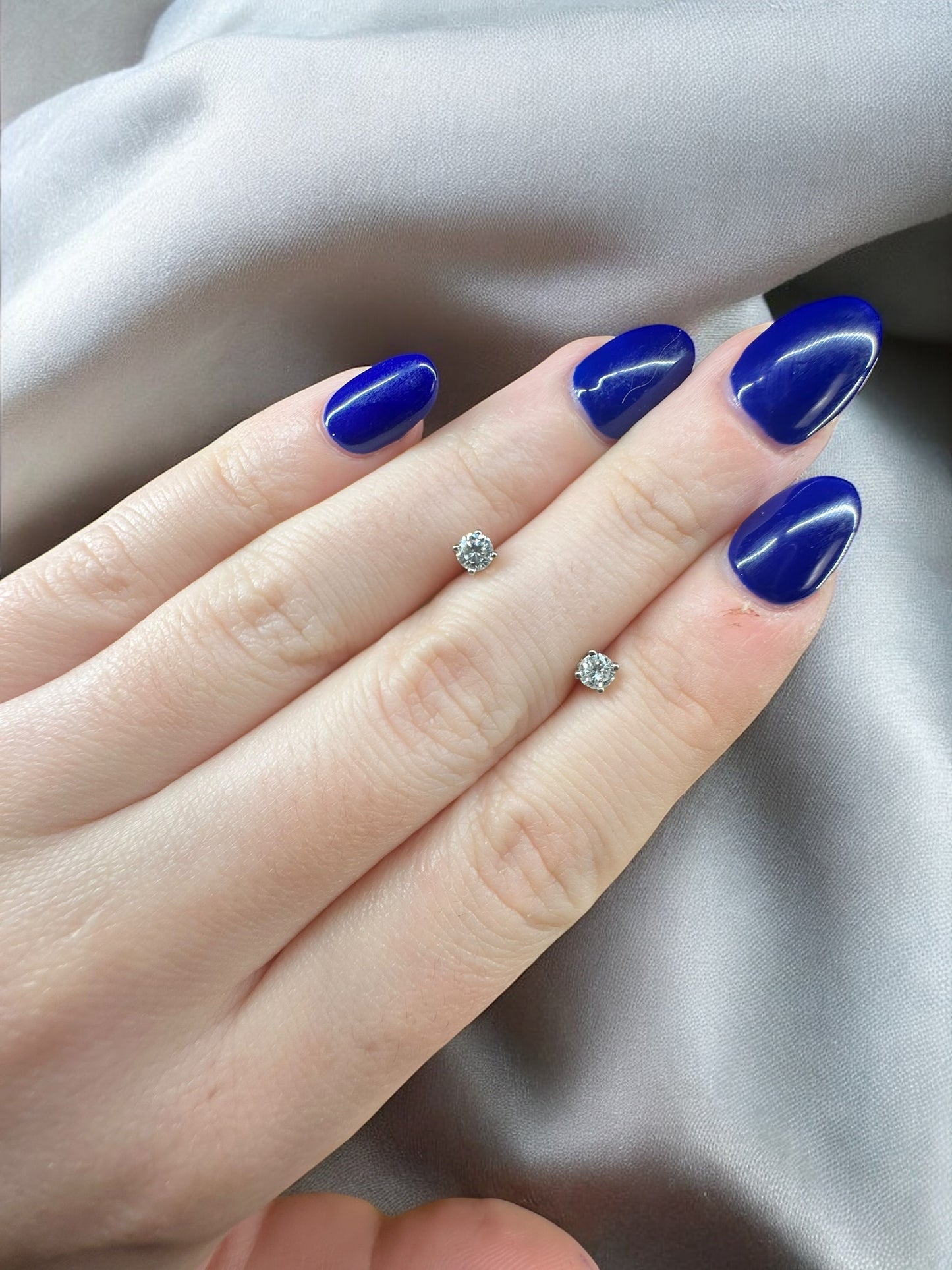 Natural diamond studs - .15ct white gold screw backs