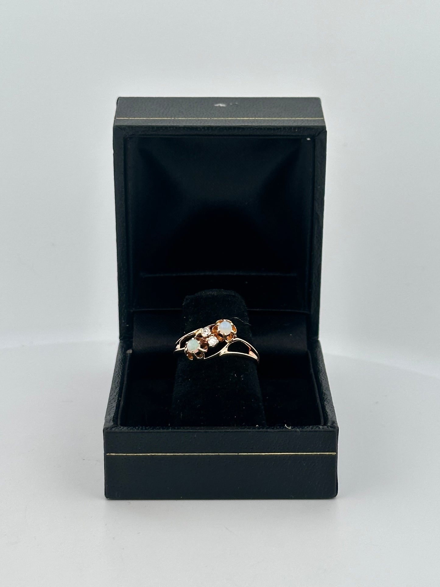 Antique Victorian opal and diamond ring