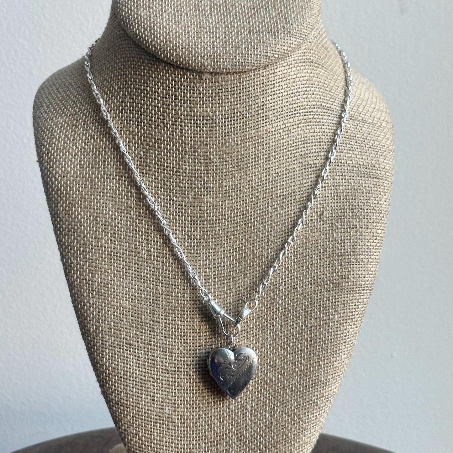 Fob clip charm holder necklace - sterling silver - handmade carbainer chain necklace customizable