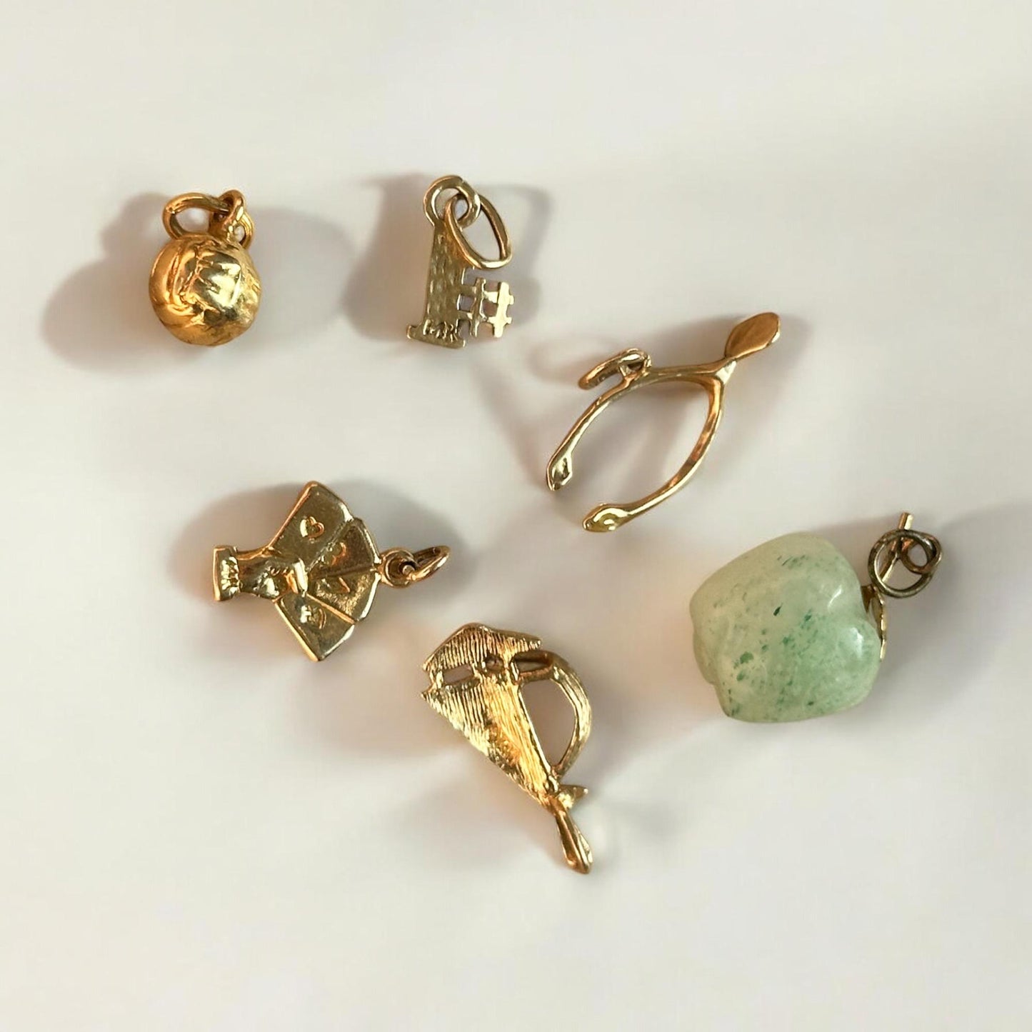 vintage 14k solid gold charms