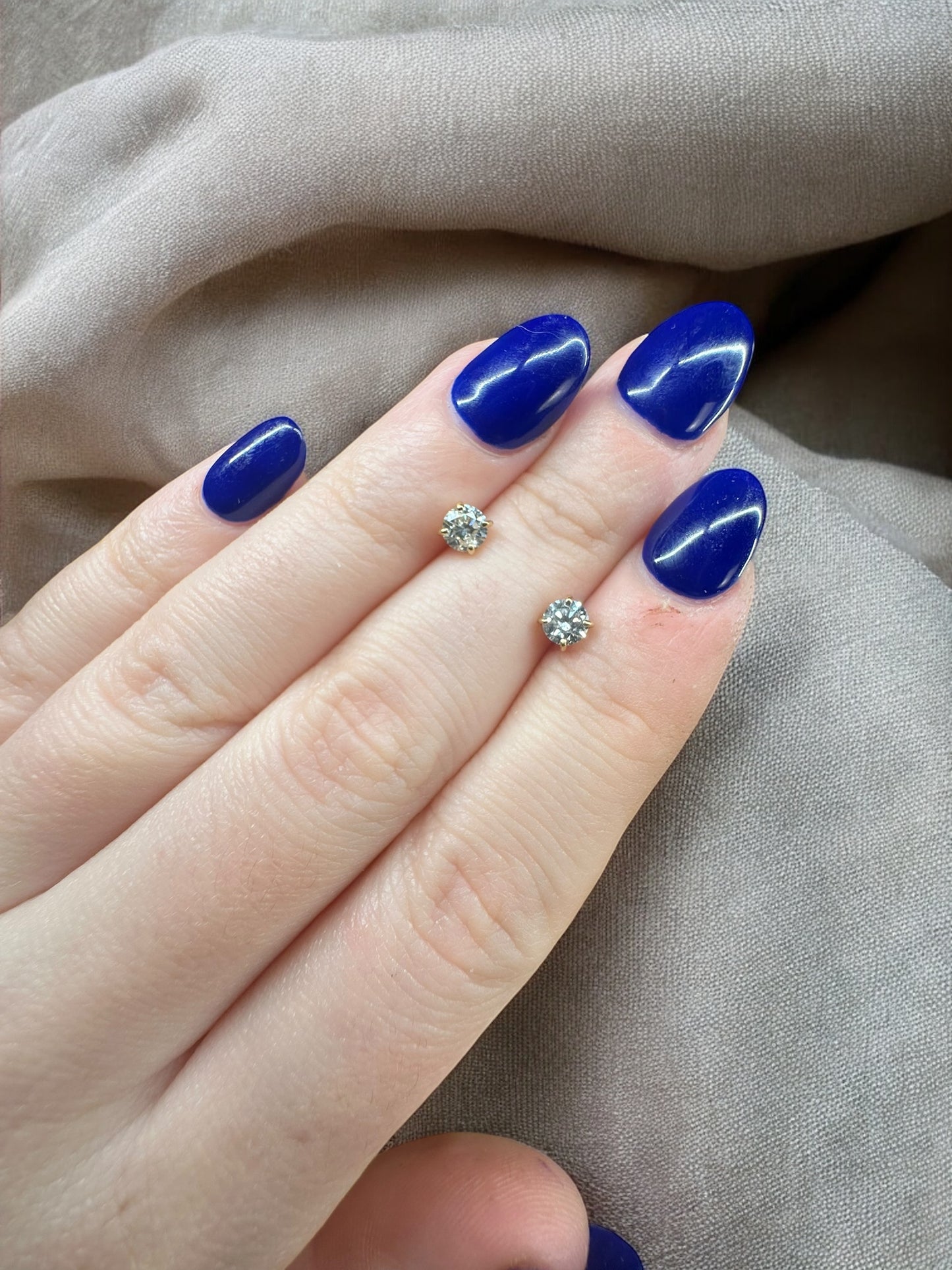 Natural diamond studs - .30ct yellow gold pushbacks