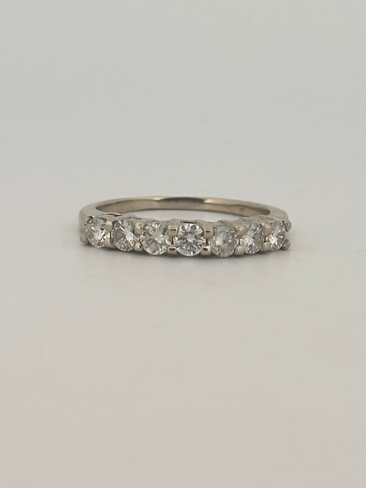 Natural diamond stacker in 14k white gold
