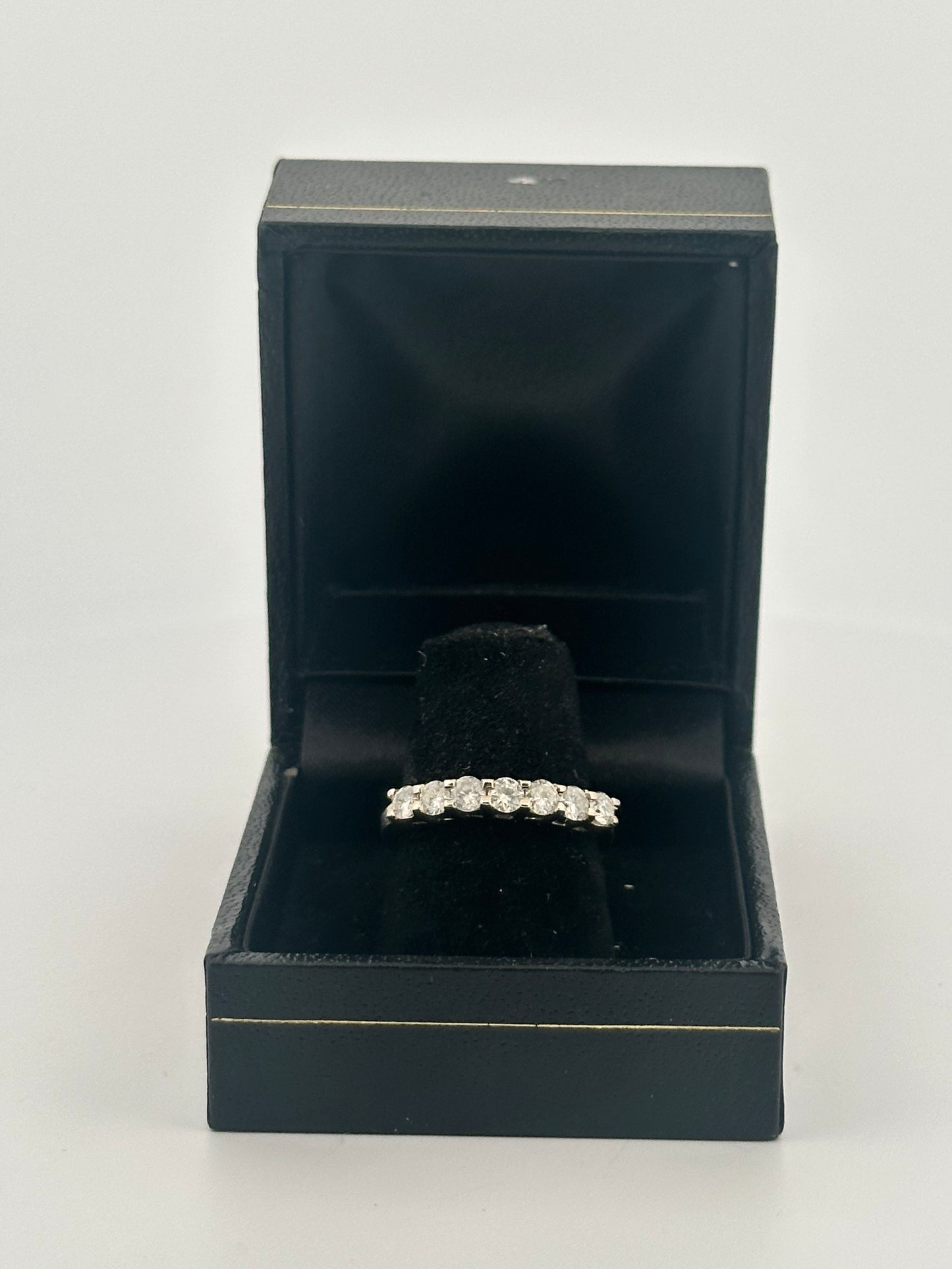 Natural diamond stacker in 14k white gold