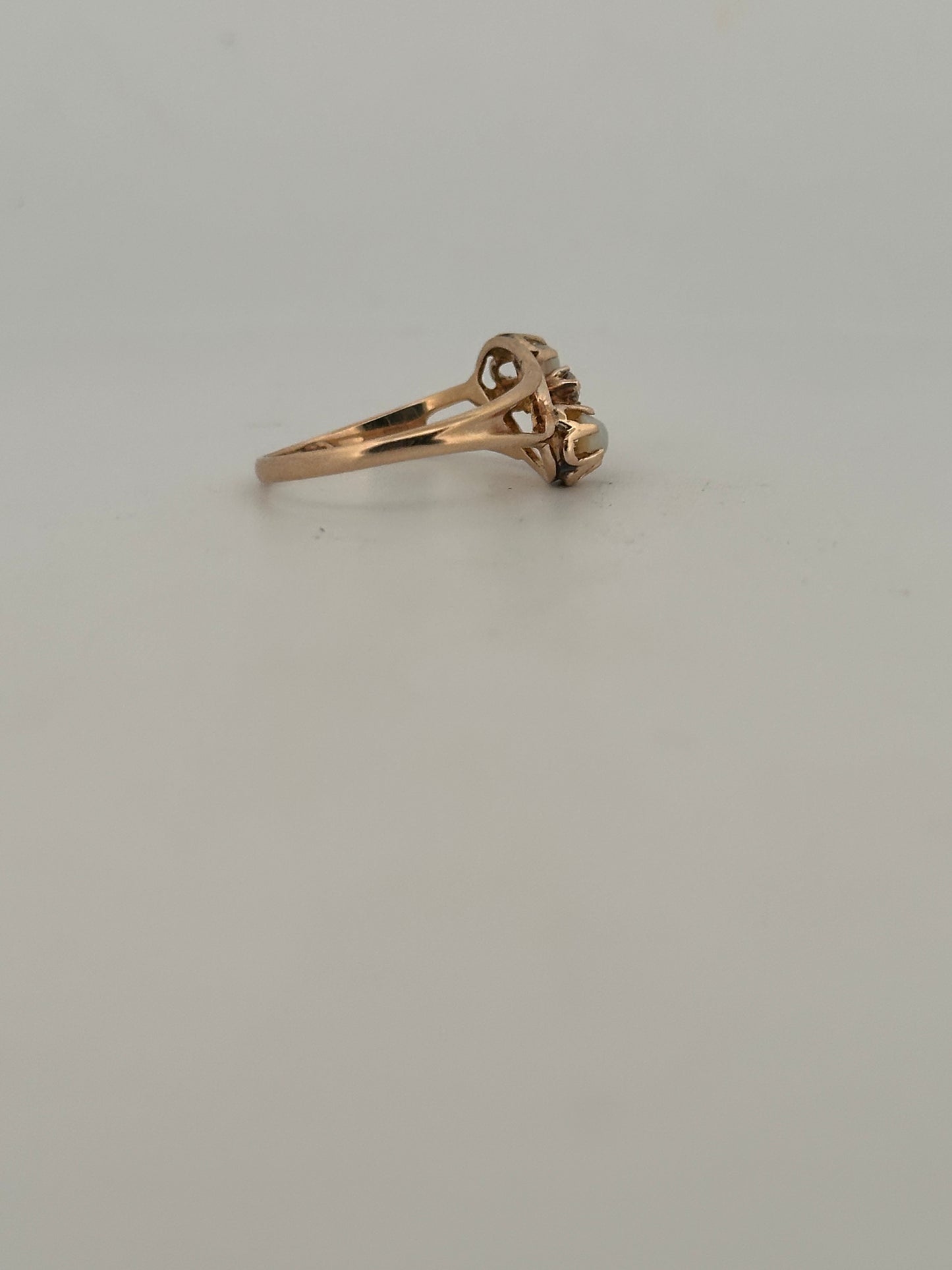 Antique Victorian opal and diamond ring