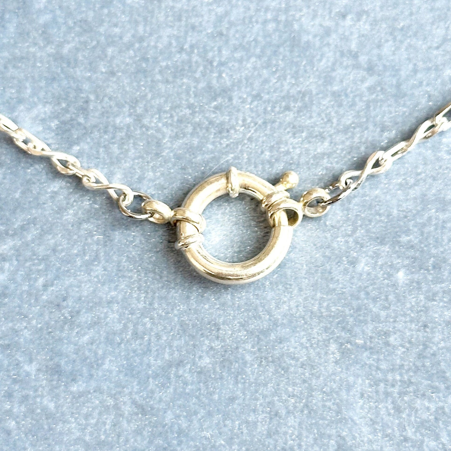 Infinity chain charm holder - sterling silver - handmade Sterling custom jewelry gift for her necklace