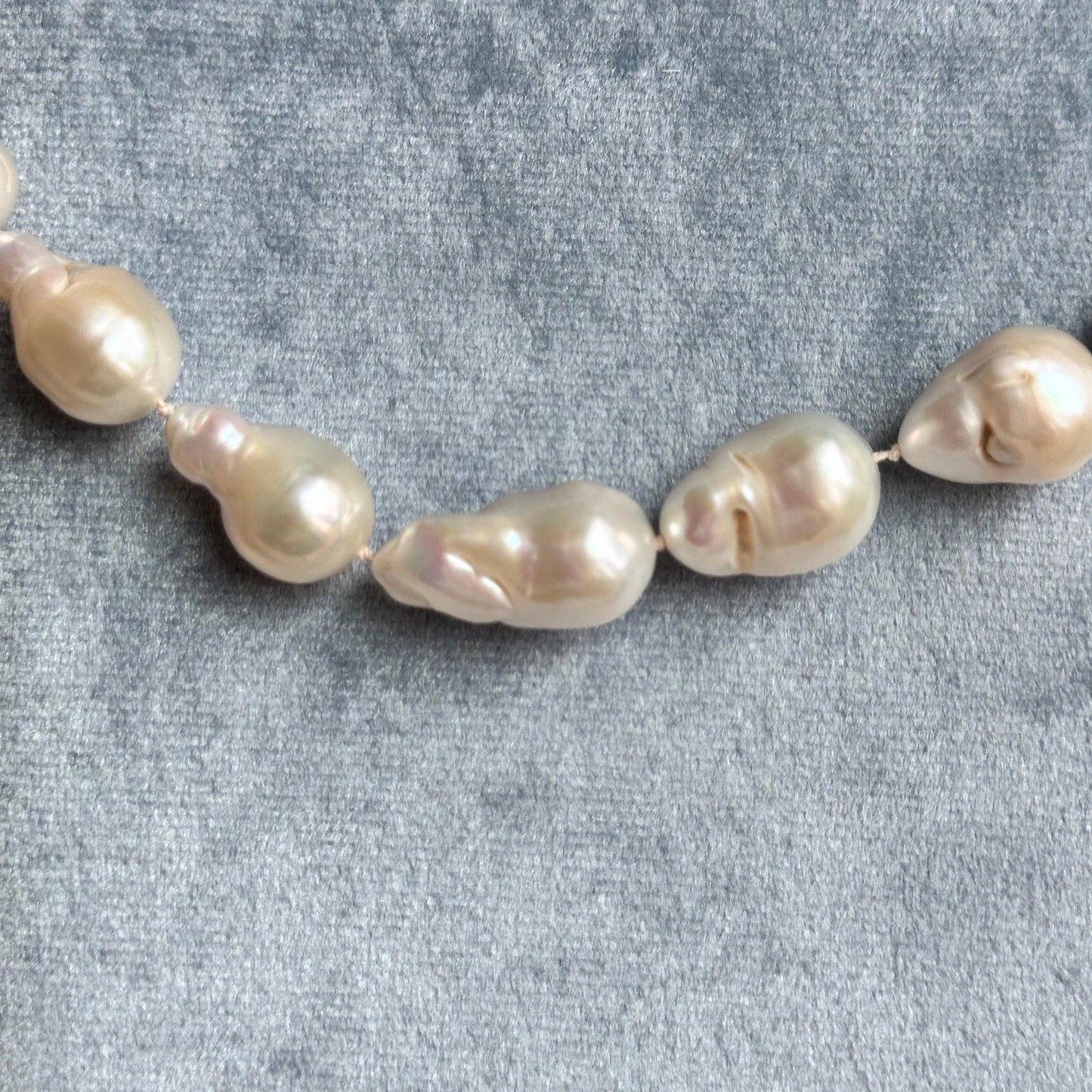 freshwater baroque pearl statement necklace - Handstrung pearl necklace