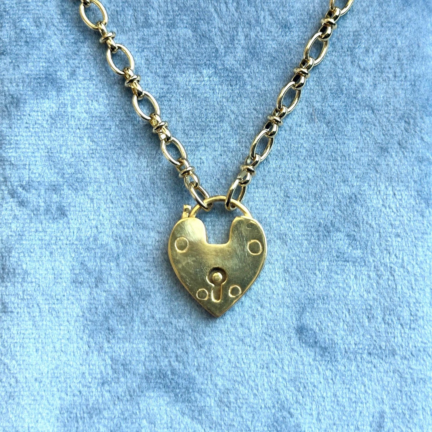 heart padlock necklace - gold filled and sterling silver heart lock pendant