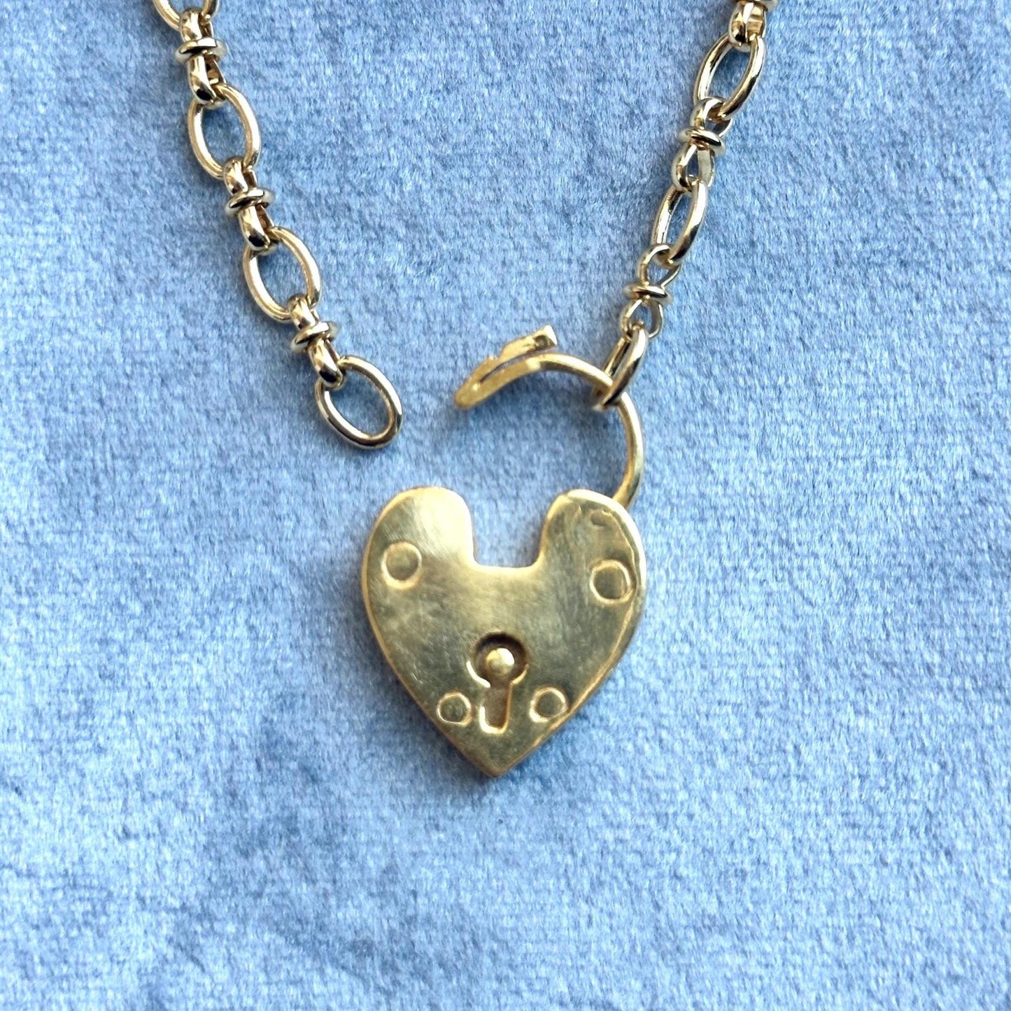 heart padlock necklace - gold filled and sterling silver heart lock pendant