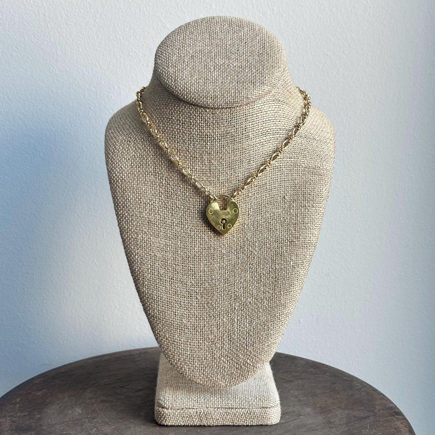 heart padlock necklace - gold filled and sterling silver heart lock pendant