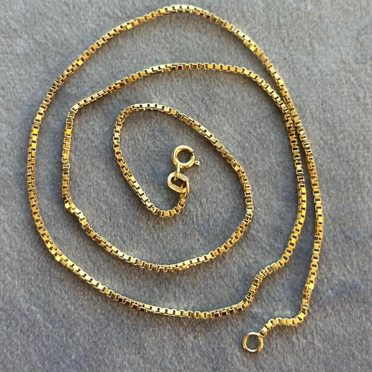 vintage 16 solid 14k yellow gold box chain