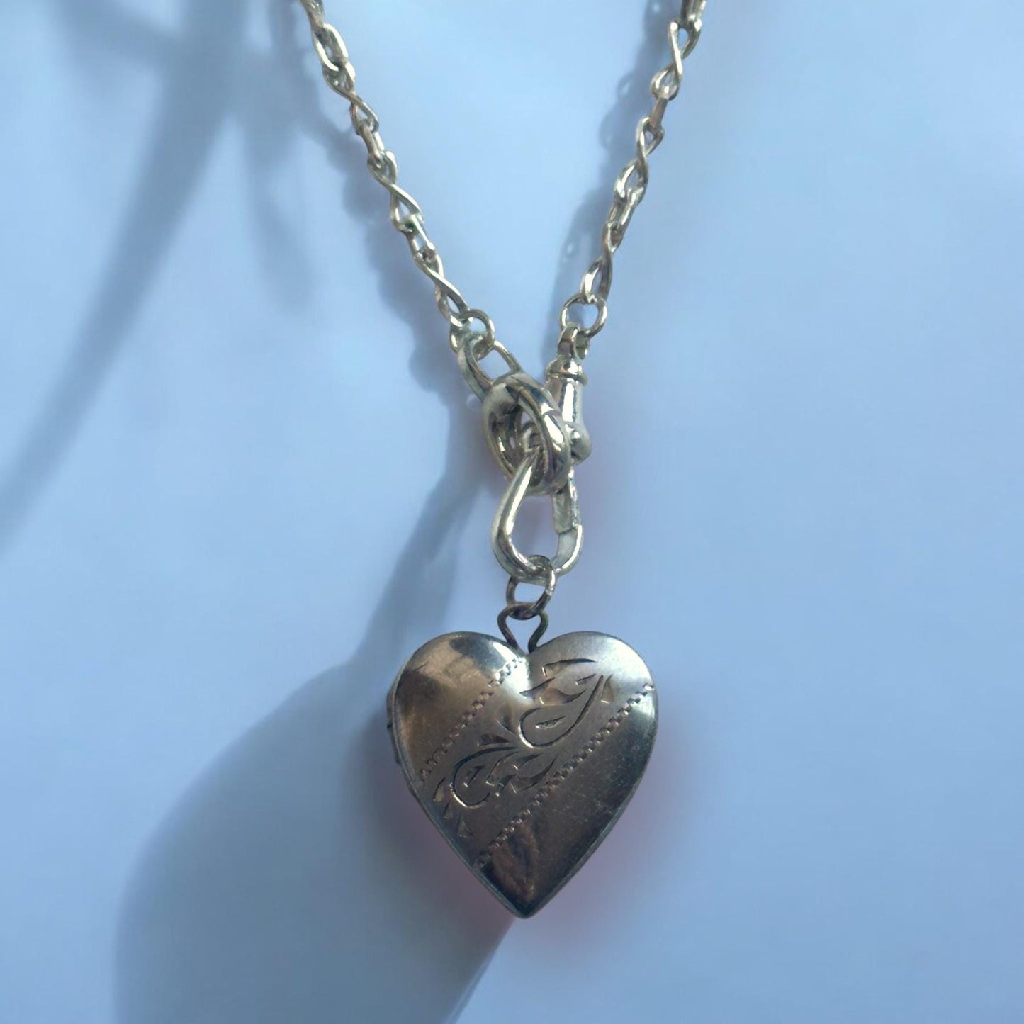 Fob clip charm holder necklace - sterling silver - handmade carbainer chain necklace customizable