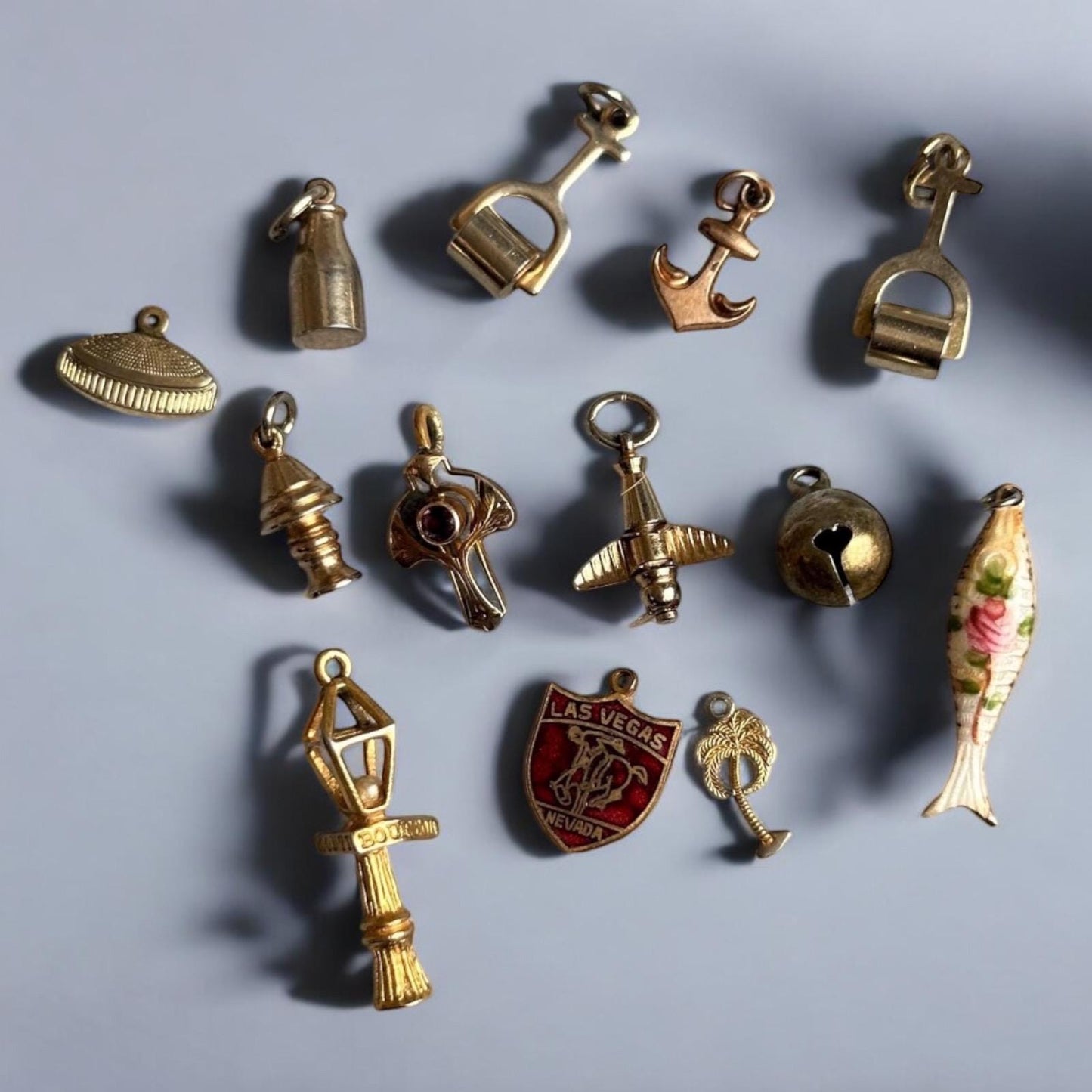 vintage gold filled charms  - collectible charms for bracelet or necklace