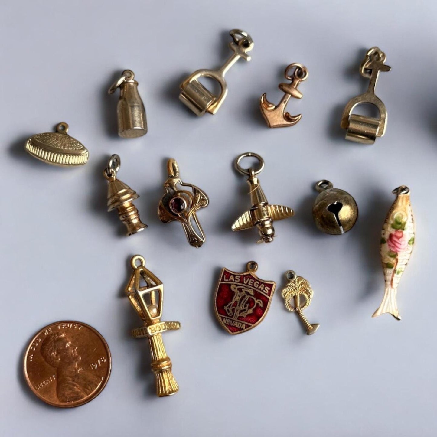 vintage gold filled charms  - collectible charms for bracelet or necklace