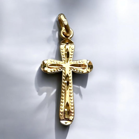 vintage 14k cross charm