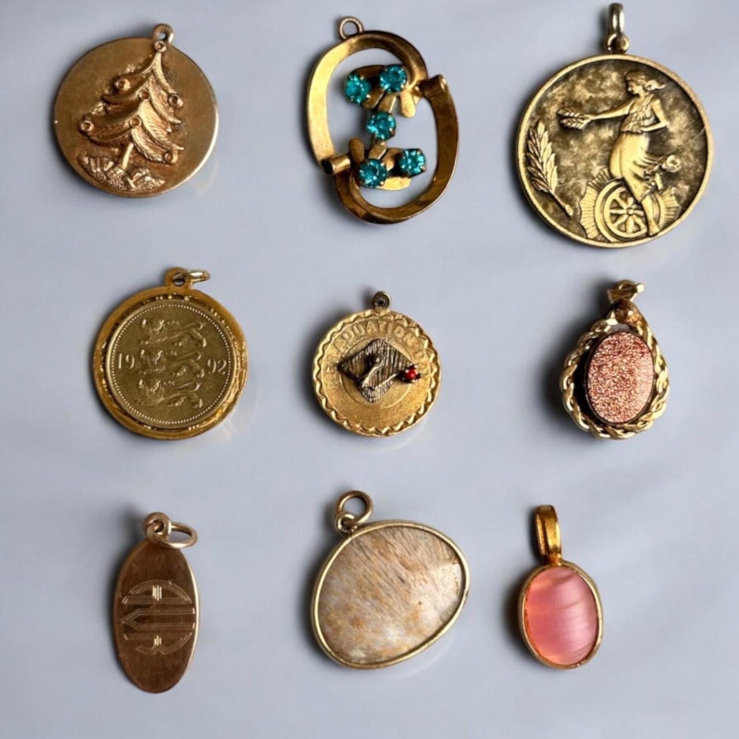 vintage gold filled charms  - collectible charms for bracelet or necklace