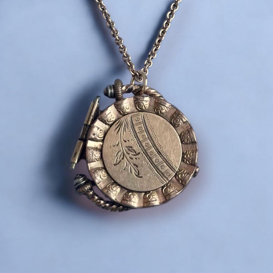 Antique victorian locket pin conversion