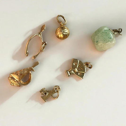 vintage 14k solid gold charms