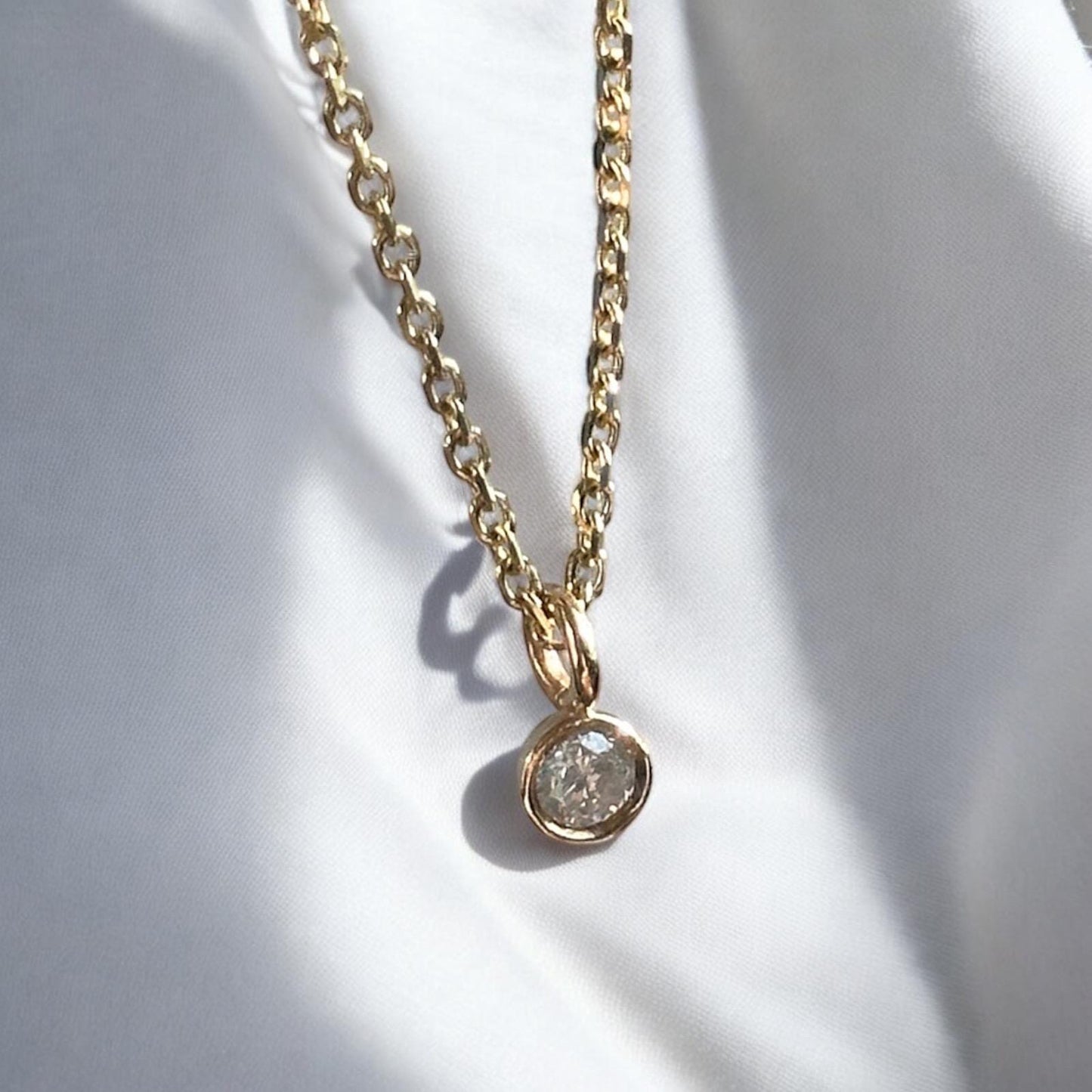 14k diamond pendant necklace
