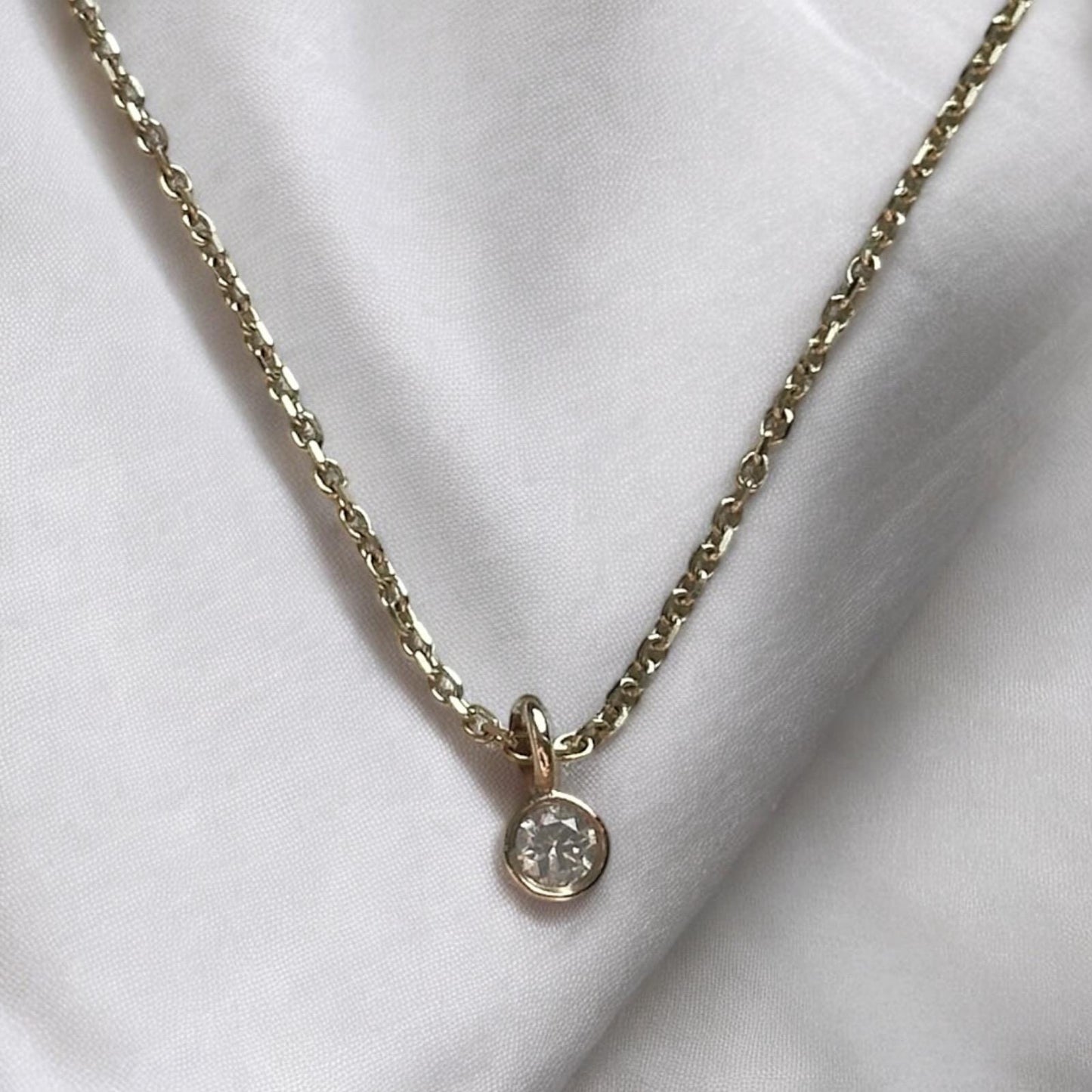 14k diamond pendant necklace